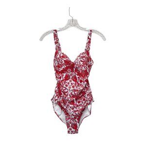Nip Tuck Red Paisley Joanne One-Piece Size 4